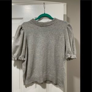 100 percent cashmere short sleeve sweater
